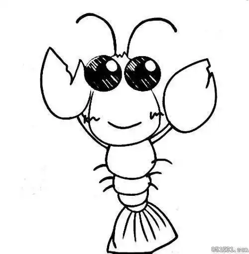 小虾简笔画 小虾简笔画图片大全可爱