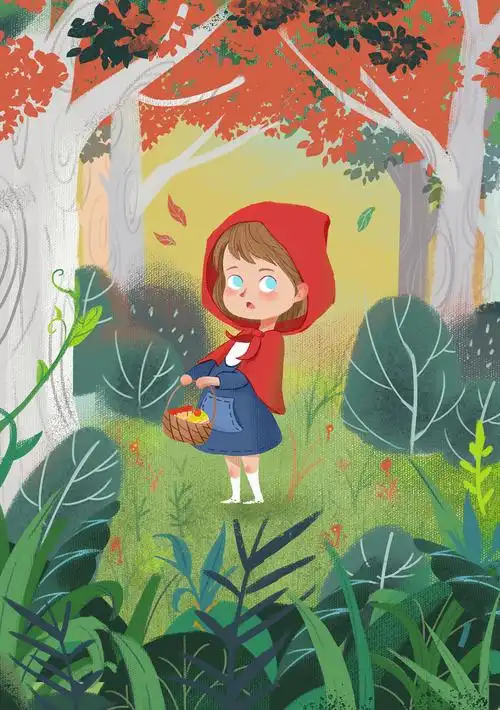 小红帽儿童插画练习