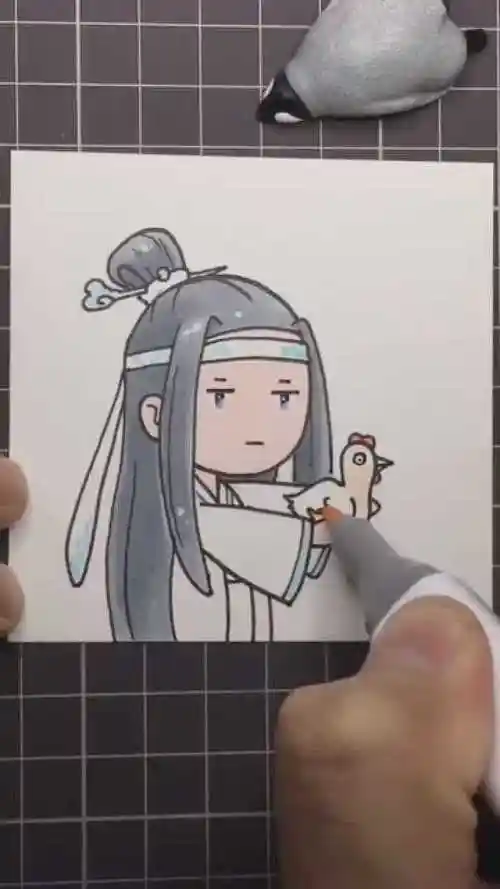 简笔画教程教大家画蓝忘机这样画是不是很可爱