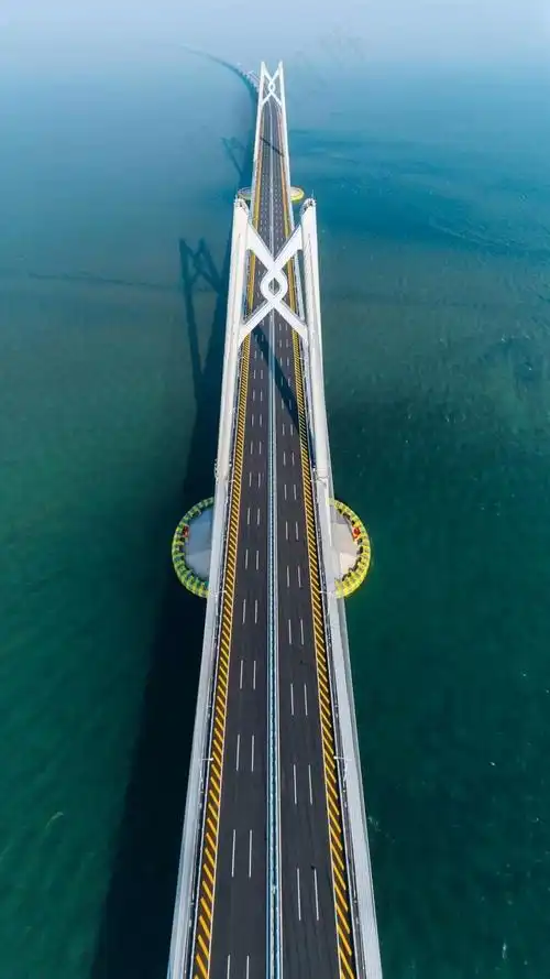 俯拍港珠澳大桥高清摄影图片 - 菜鸟图库