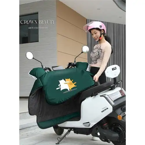电动摩托车挡风被闪电客冬季加绒加厚小电瓶自行车挡风防寒罩水新款