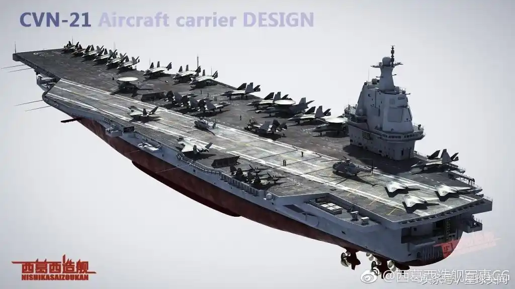 未来中国核动力航母会是这样?歼20战机和暗剑均上舰!
