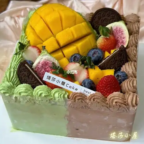 抹茶巧克力双拼蛋糕