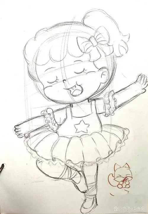 简笔画造型打卡--10(芭蕾舞女孩)