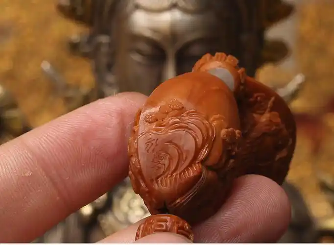 顾永芳款 橄榄胡手串手链男 苏工南工 注意:和善所有橄榄核雕作品选用