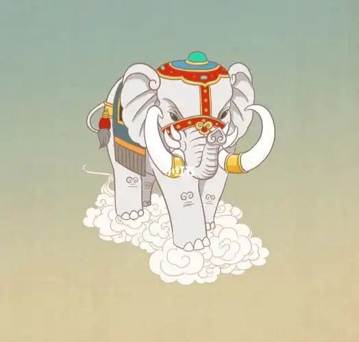 普贤菩萨坐骑六牙白象