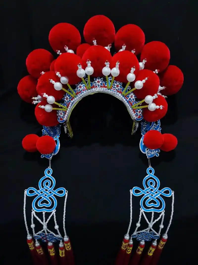 京剧盔头七星额子.刀马旦佩戴,穆桂英,刘金定,梁红玉可以戴# - 抖音