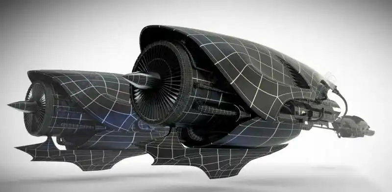 c4d科幻宇宙航行飞船模型