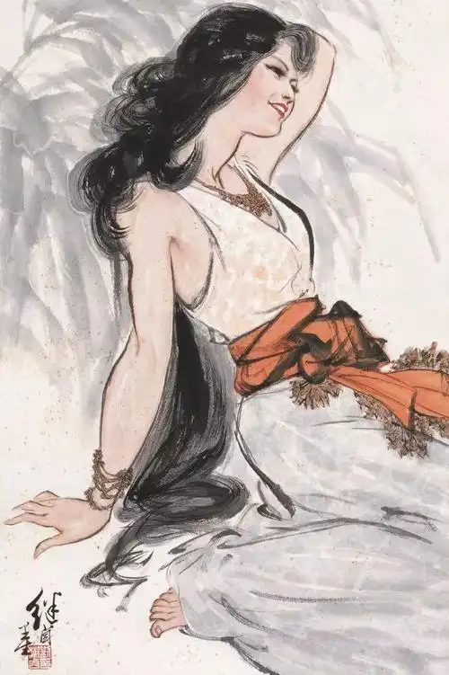 近现代名家画美女-宜春木直艺术中心