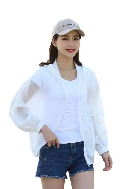 防紫外线薄款夏季透气防晒服外套冰丝宽松长袖防晒衣女2020新款