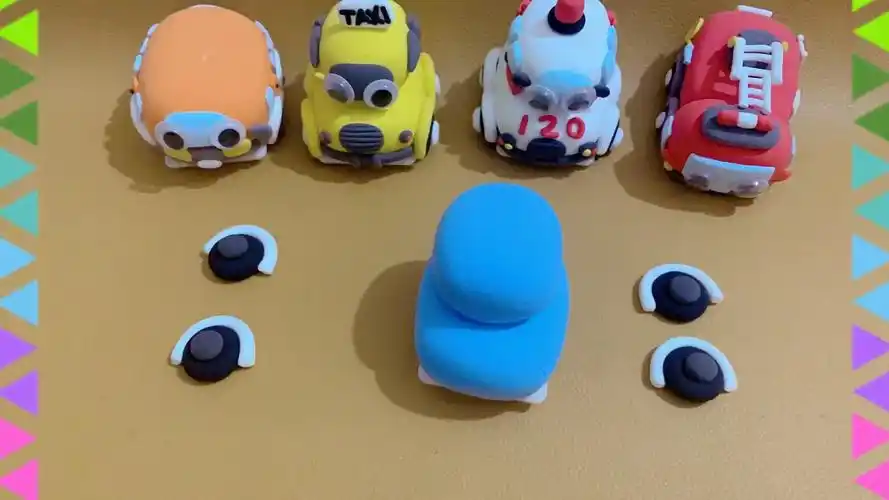 粘土#酷乐泥 #城市机动q系列 diy回力警车03 #亲子 #亲子手工#交通