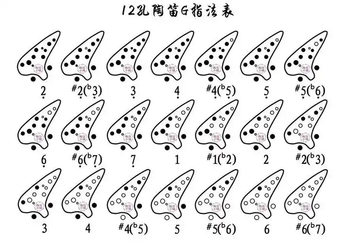 十二孔陶笛指法图 追梦人陶笛指法图12孔-图片大观-奇异网