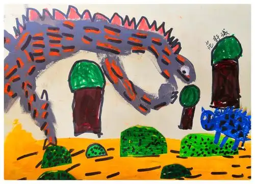 有爱的霸王龙 —范轩诚绘