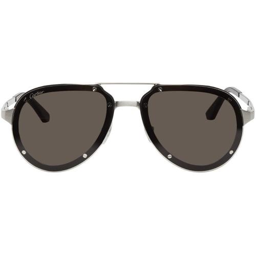卡地亚cartier男款太阳镜|silver aviator sunglasses