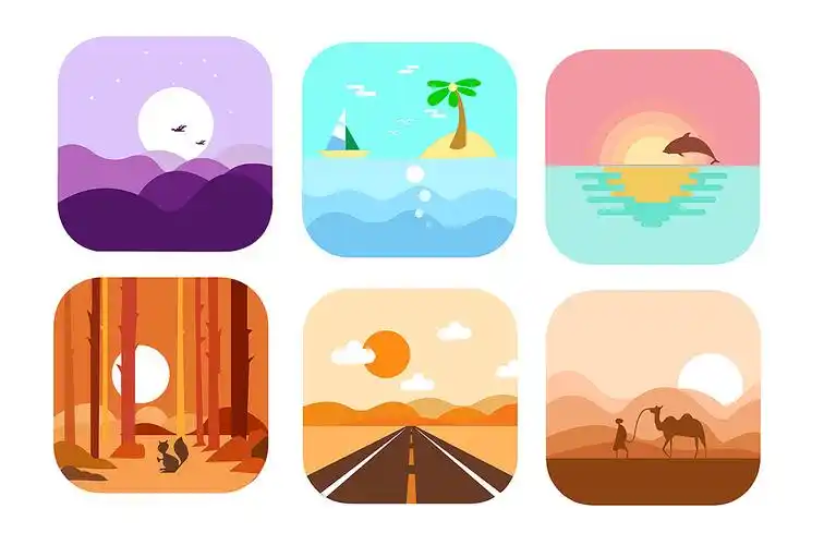 风景icon|ui|图标|尐辣椒_原创作品-站酷zcool