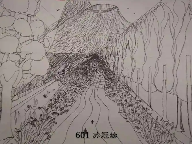 六年级《俯仰之间》一课共评选出4幅优秀作业