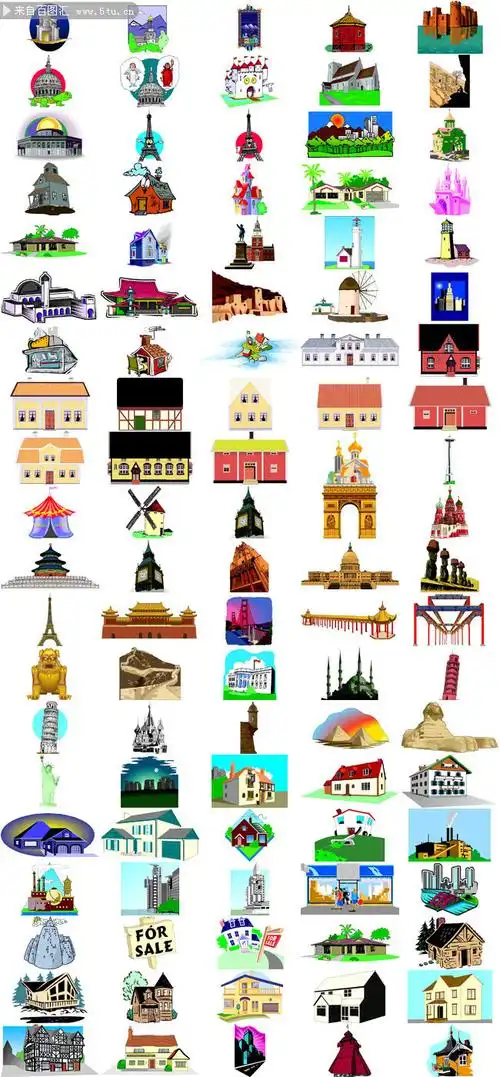 各国著名建筑矢量图