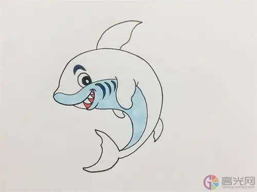 鲨鱼简笔画