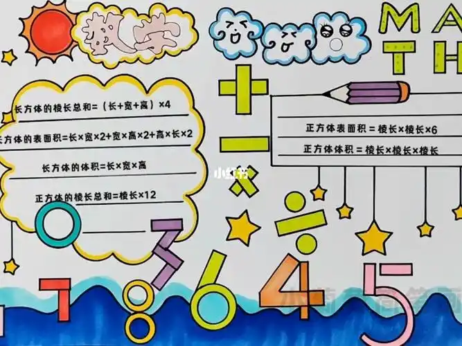 简单好看的数学手抄报数学小报配文字
