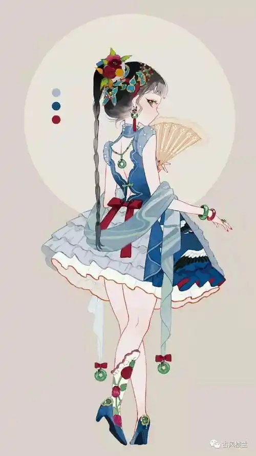 超可爱的国风小裙纸!_古风