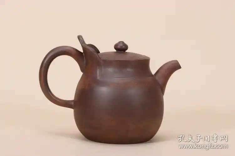 回流紫砂壶柴烧窑变僧帽壶底款杨彭年清代