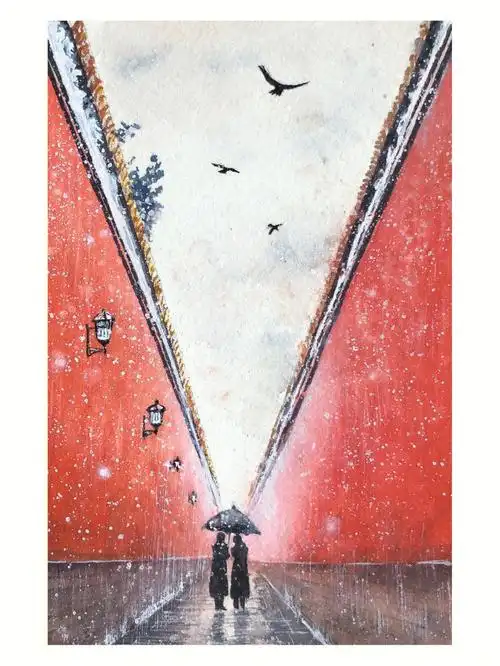 水彩风景丨故宫系列附线稿