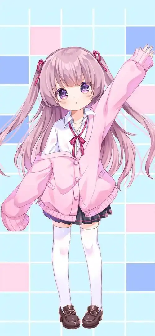 【精选高清壁纸】萌系清纯又可爱小女生壁纸_三色堇