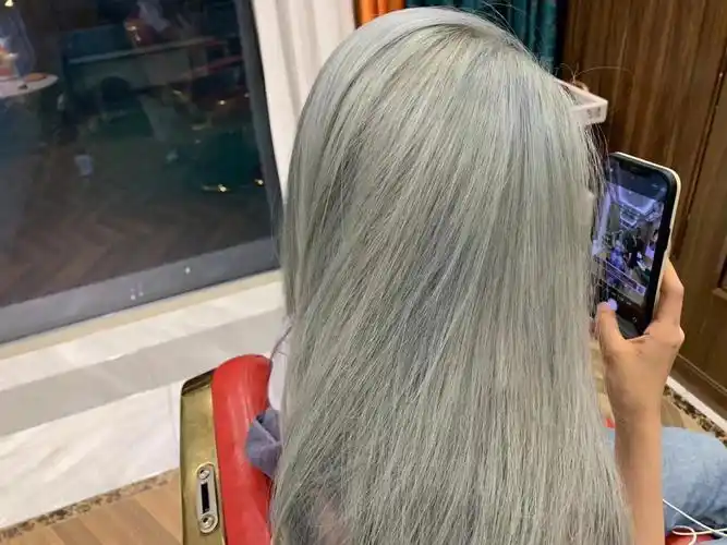 就是说黑头发长太快了想染个头.结果一不小心染了个假发.