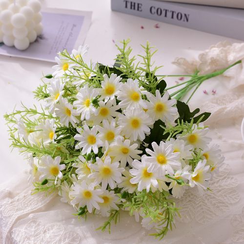 小雏菊假花洋甘菊仿真花束绢花卧室餐桌摆放花艺摆设拍照摄影道具
