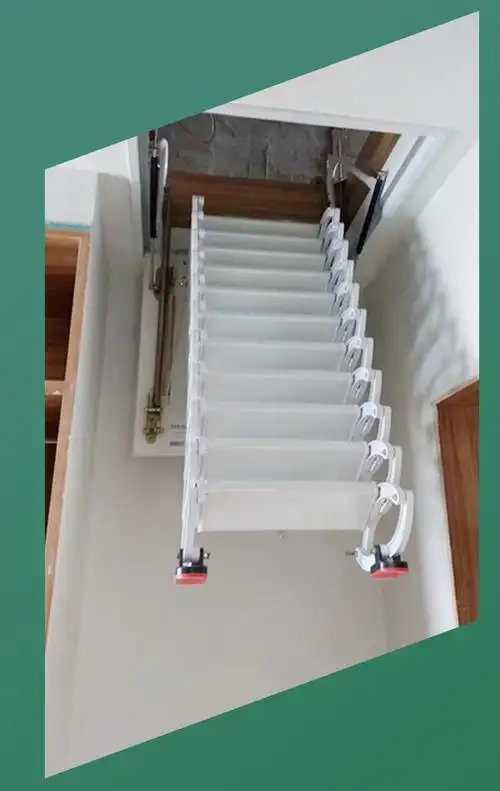 伸缩阁楼楼梯加厚家用室内楼梯别墅复式拉伸楼梯 阁楼升降梯 爬梯