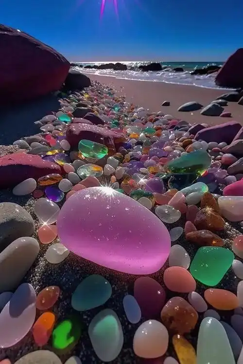 七彩绚烂的鹅卵石,太好看了吧!
