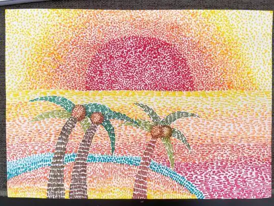 点彩画图片大全简单三年级