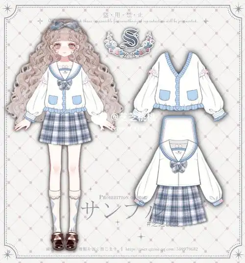 蓝色草莓兔兔超奶的小全套刺绣样机:oo臧猫oo可以加小物稿#jk投稿