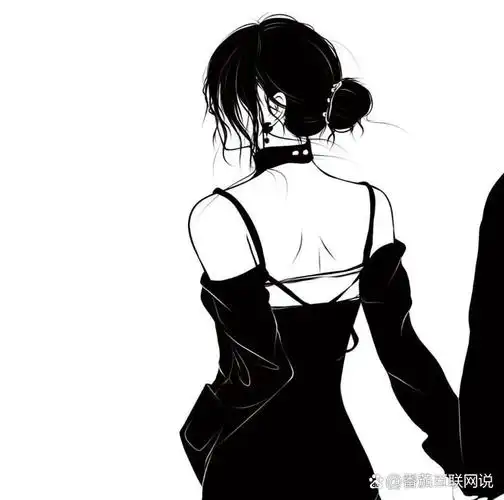 黑白简约高冷情侣头像