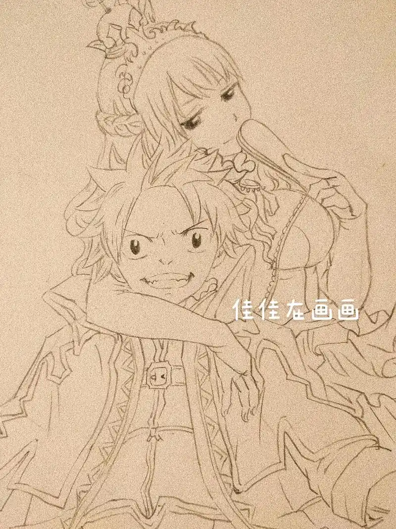 妖精的尾巴~纳兹.#绘画过程分享 #手绘 #画画 #纯手绘 - 抖音