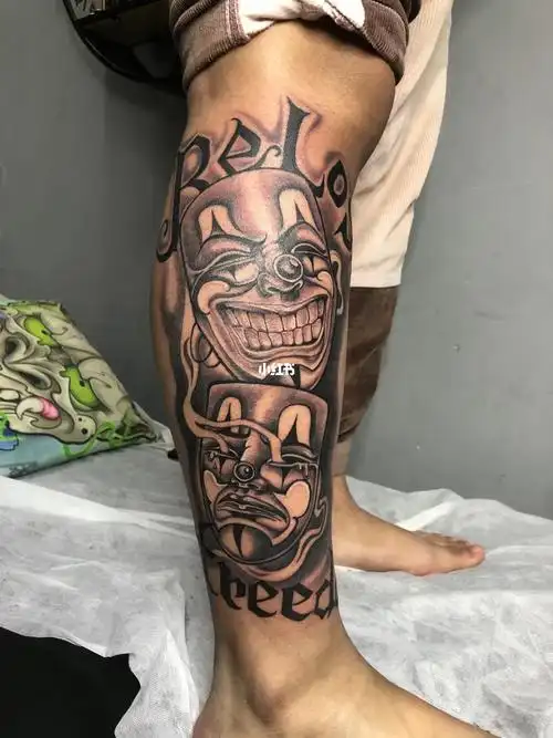 小腿外侧面具西海岸风格