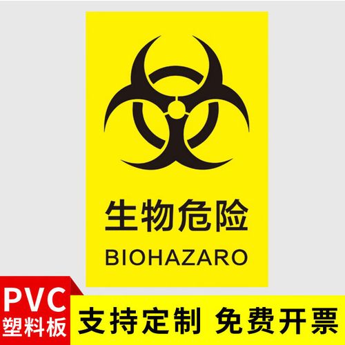 彬策生物危害标识牌安全警示牌一级二级生物实验室标识牌门牌化学实验