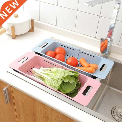 1pc plastic retractable vegetable fruit washing drain
