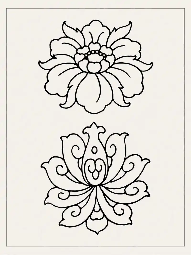 花千面94盛放266 宝相花又称宝仙花,宝莲花,汉族传统吉祥纹样之一