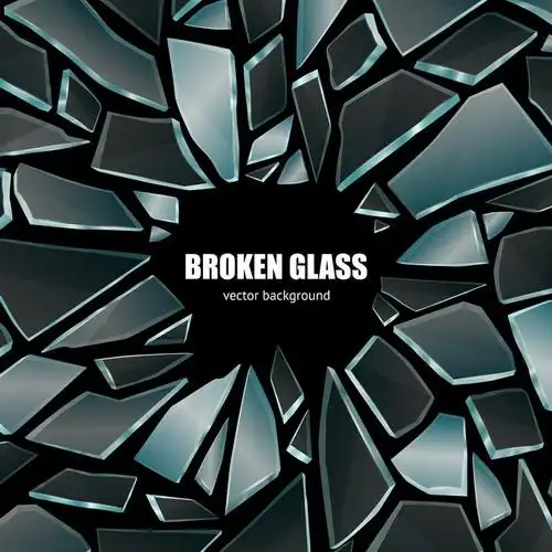 各种破碎了的玻璃碎片效果图片免抠素材
