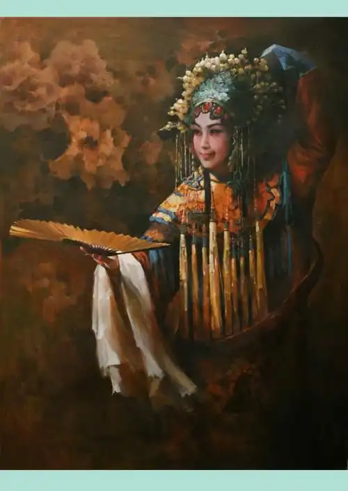 推陈出新,用色大胆:油画家赵新颖将京剧人物表现得淋漓尽致 - 自贸港