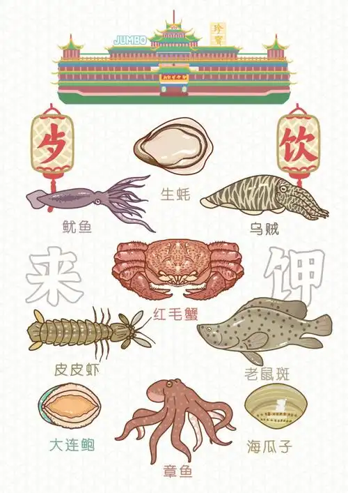 小红书最精美的海鲜简笔画260不收藏后悔05