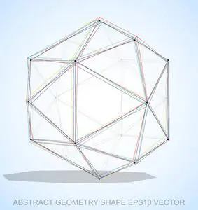 手绘 3d 多边形八面体.10,eps 矢量照片