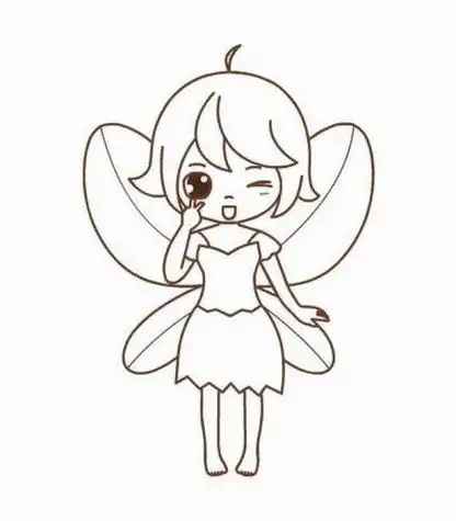 可爱漂亮来和小编一起画小精灵简笔画吧漫画人物精灵公主的简笔画画法