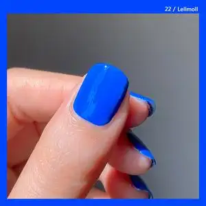 lellmoll艻茉指甲油#22克莱因蓝美甲宝蓝色夏天显白夏季脚趾免烤
