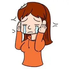 卡通可爱女孩脱发