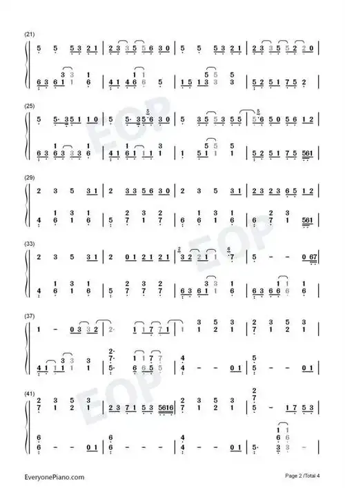 记念钢琴数字简谱–rainbow计划雷雨心