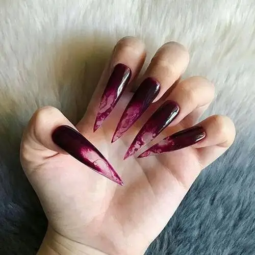 吸血鬼美甲,酷毙了