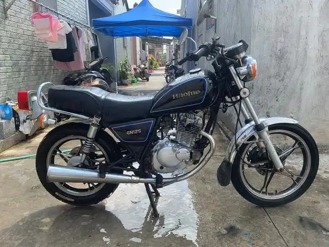 国2豪爵铃木双环保链条太子摩托车,车况精品,安静有力,省油耐 - 抖音