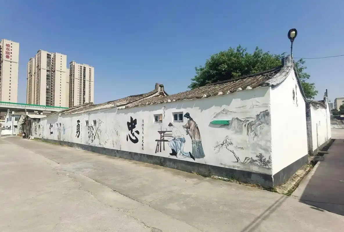 墙体彩绘 #手绘壁画 #美丽乡村建设 #传承文化 #农村  - 抖音